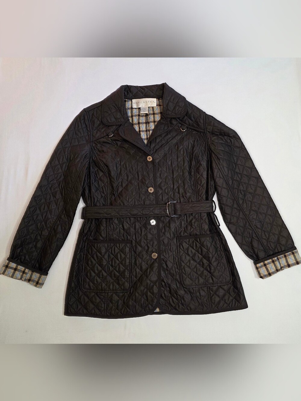 Vintage Doncaster Quilted Belted Jacket – Excellent Condition - Size 8